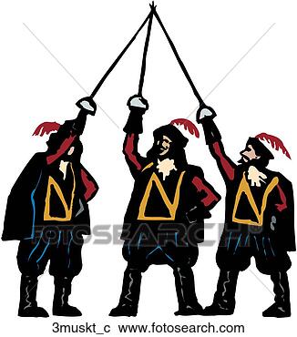 Clipart - 3 musketeers. 
fotosearch - search 
clipart, illustration, 
drawings and vector 
eps graphics images