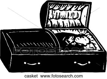 Clip Art of Casket casket - Search Clipart, Illustration Posters