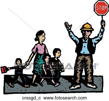 Clipart - crossing guard. 
fotosearch - search 
clipart, illustration, 
drawings and vector 
eps graphics images