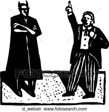 Clipart - devil and daniel 
webster. fotosearch 
- search clipart, 
illustration, 
drawings and vector 
eps graphics images