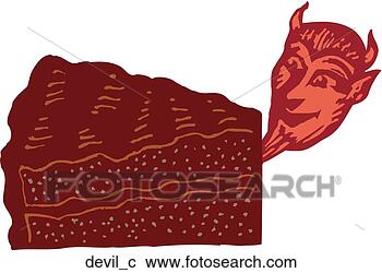 Clipart - devil food cake. 
fotosearch - search 
clipart, illustration, 
drawings and vector 
eps graphics images