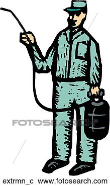 Clipart - exterminator. 
fotosearch - search 
clipart, illustration, 
drawings and vector 
eps graphics images