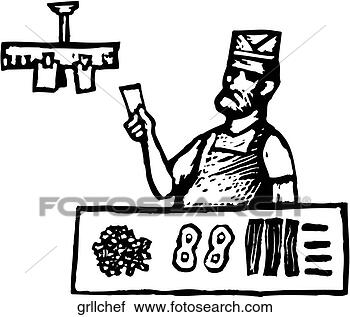 Clipart - grill chef. fotosearch 
- search clipart, 
illustration, 
drawings and vector 
eps graphics images