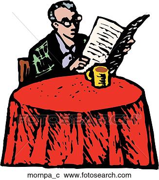 Clipart - morning paper. 
fotosearch - search 
clipart, illustration, 
drawings and vector 
eps graphics images