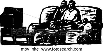 Clipart - movie night. fotosearch 
- search clipart, 
illustration, 
drawings and vector 
eps graphics images