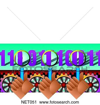 Clipart - binário,  código. 
fotosearch - busca 
de ilustrações 
clipeart e desenhos