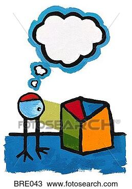 Drawing - thinking outside  the box. fotosearch  - search clipart,  illustration,  drawings and vector  eps graphics images