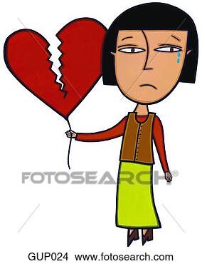 Stock Illustration - girl with broken 
heart. fotosearch 
- search clipart, 
illustration, 
drawings and vector 
eps graphics images
