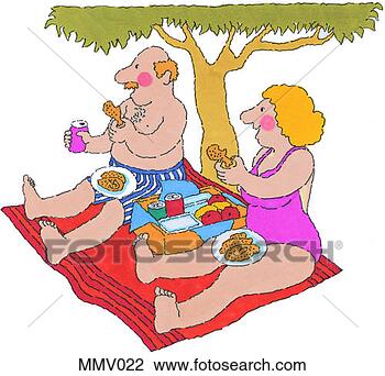 Clip Art - mr & mrs having 
picnic. fotosearch 
- search clipart, 
illustration, 
drawings and vector 
eps graphics images
