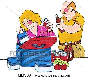 Stock Illustration - mr & mrs packing 
picnic basket. 
fotosearch - search 
clipart, illustration, 
drawings and vector 
eps graphics images