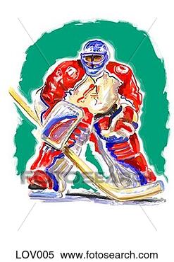 Stock Illustration - hockey goalie. 
fotosearch - search 
clipart, illustration, 
drawings and vector 
eps graphics images