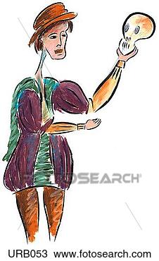 Drawing - actor performing 
hamlet. fotosearch 
- search clipart, 
illustration, 
drawings and vector 
eps graphics images