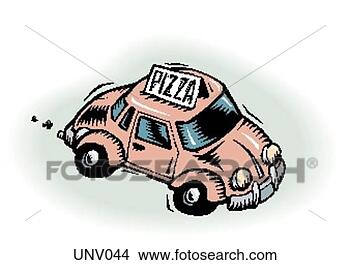 Stock Illustration - pizza delivery 
car. fotosearch 
- search clipart, 
illustration, 
drawings and vector 
eps graphics images