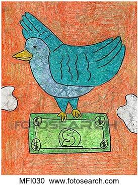 Stock Illustration - bird flying with 
money. fotosearch 
- search clipart, 
illustration, 
drawings and vector 
eps graphics images