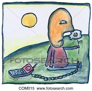 Stock Illustration - chained to the 
telephone. fotosearch 
- search clipart, 
illustration, 
drawings and vector 
eps graphics images