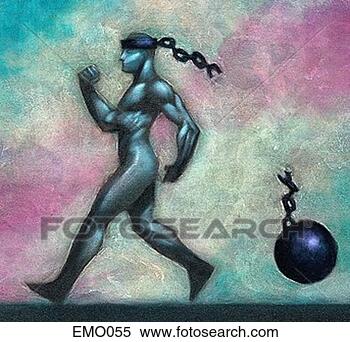 Stock Illustration - man running from 
ball & chain. 
fotosearch - search 
clipart, illustration, 
drawings and vector 
eps graphics images
