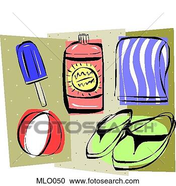 Stock Illustration - beach gear. fotosearch 
- search clipart, 
illustration, 
drawings and vector 
eps graphics images