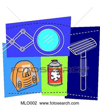 Clip Art - shaving cream, 
razor, mirror, 
& radio. fotosearch 
- search clipart, 
illustration, 
drawings and vector 
eps graphics images