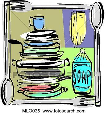 Stock Illustration - washing dishes. 
fotosearch - search 
clipart, illustration, 
drawings and vector 
eps graphics images
