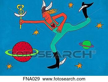 Stock Illustration - mercury or hermes. 
fotosearch - search 
clipart, illustration, 
drawings and vector 
eps graphics images