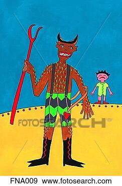 Stock Illustration - tarot-the devil. 
fotosearch - search 
clipart, illustration, 
drawings and vector 
eps graphics images