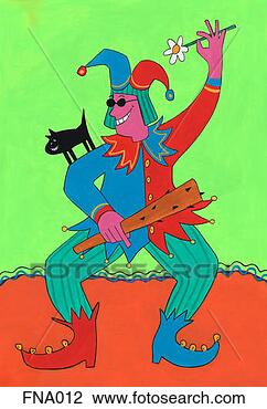 Clip Art - tarot-the fool. 
fotosearch - search 
clipart, illustration, 
drawings and vector 
eps graphics images