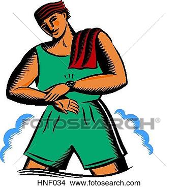 Stock Illustration - man taking pulse. 
fotosearch - search 
clipart, illustration, 
drawings and vector 
eps graphics images