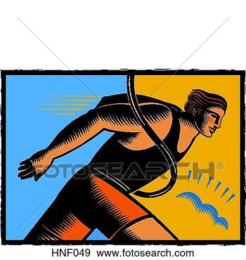 Stock Illustration - man winning race. 
fotosearch - search 
clipart, illustration, 
drawings and vector 
eps graphics images