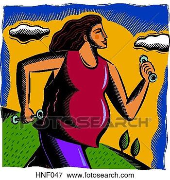 Stock Illustration - pregnant woman 
jogging. fotosearch 
- search clipart, 
illustration, 
drawings and vector 
eps graphics images