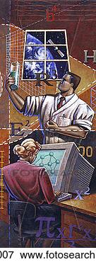 Stock Illustration - two research scientists. 
fotosearch - search 
clipart, illustration, 
drawings and vector 
eps graphics images