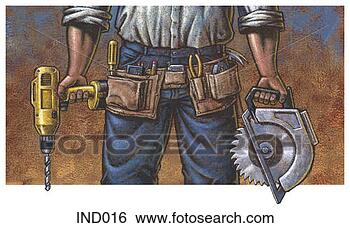 Stock Illustration - worker with tools 
& tool belt. fotosearch 
- search clipart, 
illustration, 
drawings and vector 
eps graphics images