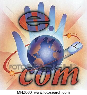 Stock Illustration - e-commerce & globe. 
fotosearch - search 
clipart, illustration, 
drawings and vector 
eps graphics images
