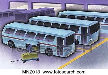 Stock Illustration - fleet of buses. 
fotosearch - search 
clipart, illustration, 
drawings and vector 
eps graphics images