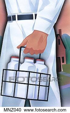 Stock Illustration - milkman delivering 
milk. fotosearch 
- search clipart, 
illustration, 
drawings and vector 
eps graphics images