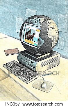 Stock Illustration - computer as global 
tool. fotosearch 
- search clipart, 
illustration, 
drawings and vector 
eps graphics images