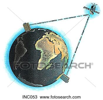 Drawing - satellite communications. 
fotosearch - search 
clipart, illustration, 
drawings and vector 
eps graphics images
