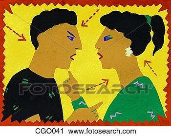 Clipart - couple fighting. 
fotosearch - search 
clipart, illustration, 
drawings and vector 
eps graphics images