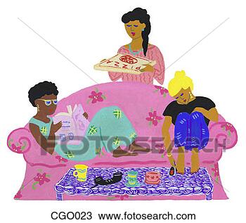 Drawing - friends on couch. 
fotosearch - search 
clipart, illustration, 
drawings and vector 
eps graphics images