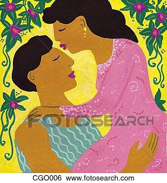 Stock Illustration - woman kissing 
man. fotosearch 
- search clipart, 
illustration, 
drawings and vector 
eps graphics images