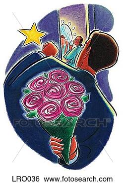 Stock Illustration - man with bouquet 
for actress. fotosearch 
- search clipart, 
illustration, 
drawings and vector 
eps graphics images