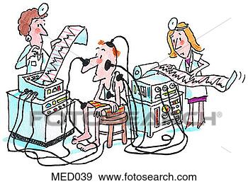 Stock Illustration - man getting ekg. 
fotosearch - search 
clipart, illustration, 
drawings and vector 
eps graphics images