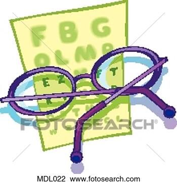 Clip Art - eyeglasses with 
eye chart. fotosearch 
- search clipart, 
illustration, 
drawings and vector 
eps graphics images