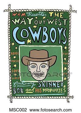 Clip Art - country & western 
poster. fotosearch 
- search clipart, 
illustration, 
drawings and vector 
eps graphics images