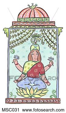 Clipart - indian goddess 
with om symbol. 
fotosearch - search 
clipart, illustration, 
drawings and vector 
eps graphics images