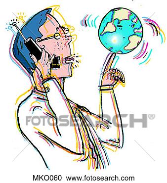 Arquivos de Ilustração - telefone,  girar, 
 globo. fotosearch 
- busca de ilustrações 
clipeart e desenhos