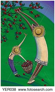 Stock Illustration - people picking 
apples. fotosearch 
- search clipart, 
illustration, 
drawings and vector 
eps graphics images