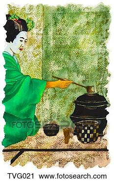 Clipart - asian tea ceremony. 
fotosearch - search 
clipart, illustration, 
drawings and vector 
eps graphics images