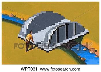 Clipart - digital bridge. 
fotosearch - search 
clipart, illustration, 
drawings and vector 
eps graphics images