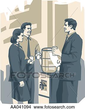Stock Illustration - chatting at the 
water cooler. 
fotosearch - search 
clipart, illustration, 
drawings and vector 
eps graphics images