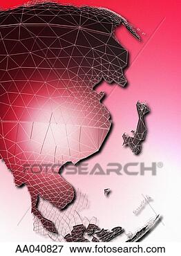 Stock Illustration - asia on partial 
globe. fotosearch 
- search clipart, 
illustration, 
drawings and vector 
eps graphics images